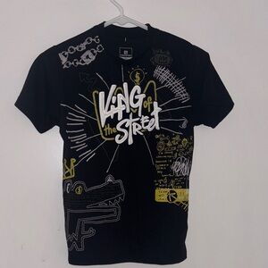 South Pole Black Tee with Yellow and White Accents